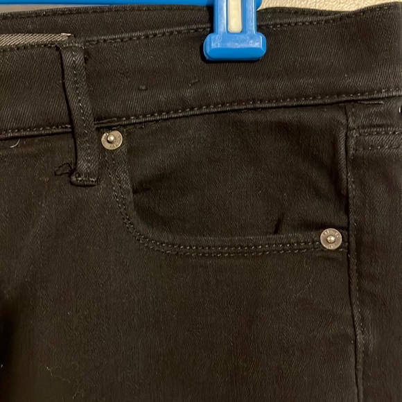 Express Black Cropped Mid Rise Legging Jeans, Size 10 - Picture 2 of 6